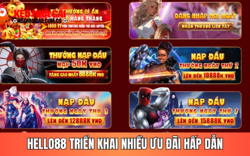 Nhà cái Hello88 có triển khai ưu đãi nào không?