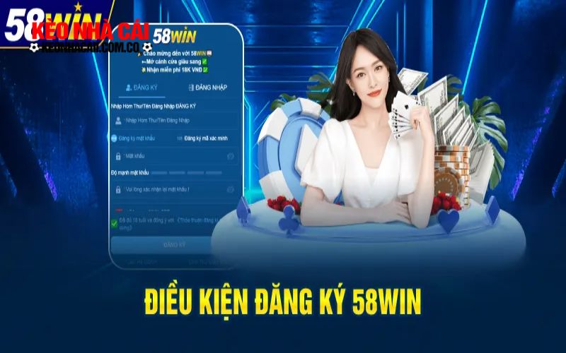 Các bước để đăng ký 58win